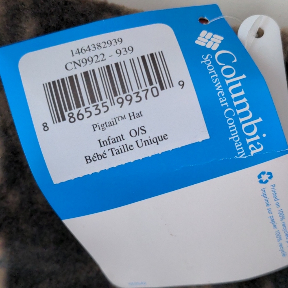 Columbia Infant O/X Pigtail Fleece Hat with Strap - Picture 5 of 7